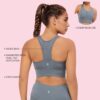 Enamor Wide Straps Seamed T-Back Basic Workout Sports…