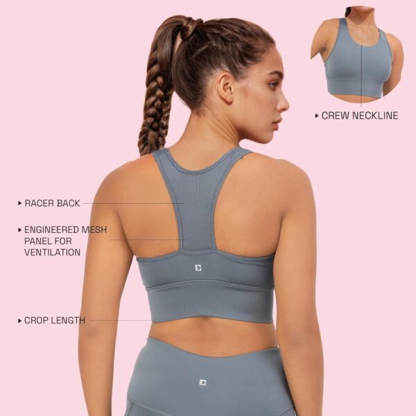 Enamor Wide Straps Seamed T-Back Basic Workout Sports…