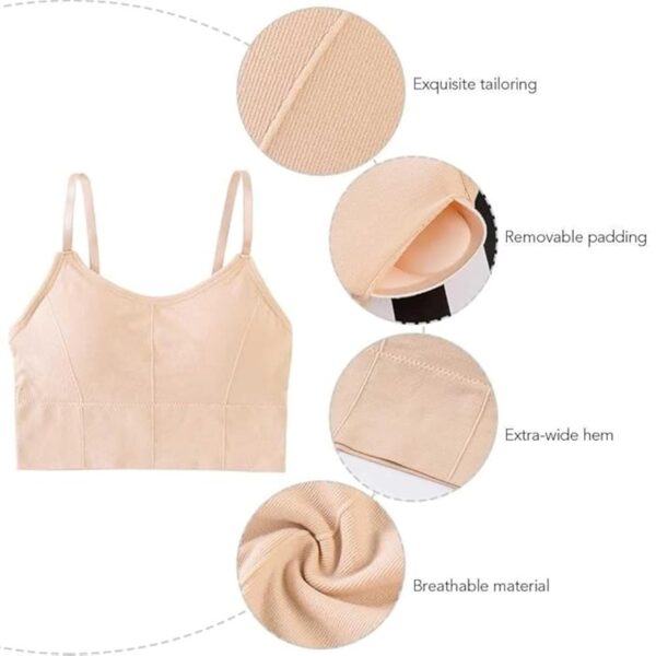 THE GORSLUXURY Women’s Seamless Cotton Sports Bra Casual…