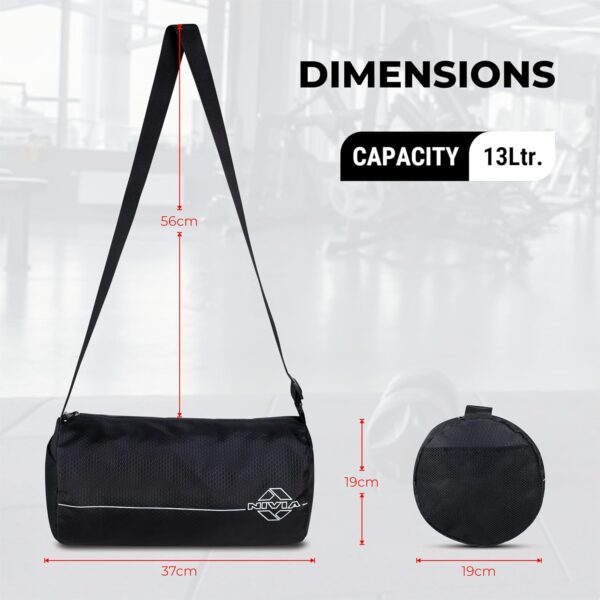 NIVIA Basic Duffle Polyester Bag for Men & Women, Gym…