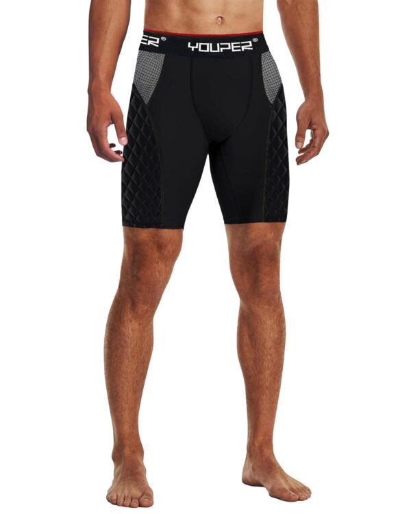 Youper Adult Elite Padded Sliding Shorts, Compression…