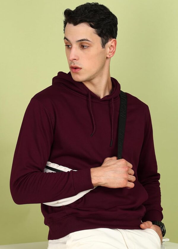 Alan Jones Clothing Mens Solid Hooded Sweatshirt |…