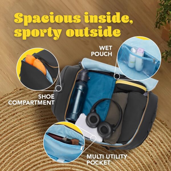 Skybags Polyester Stride 52Cm Gym Duffle Bag for Men and…
