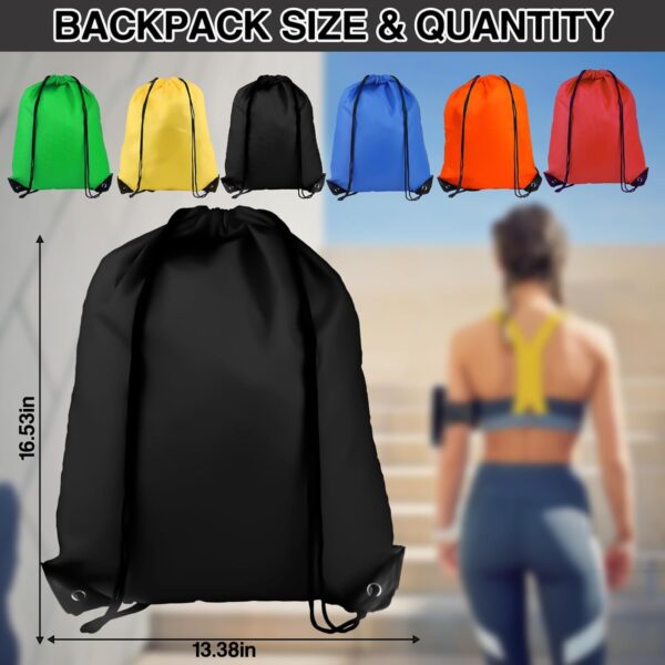 MAKABEE Drawstring Backpack 6Pcs Drawstring Gym Bags…
