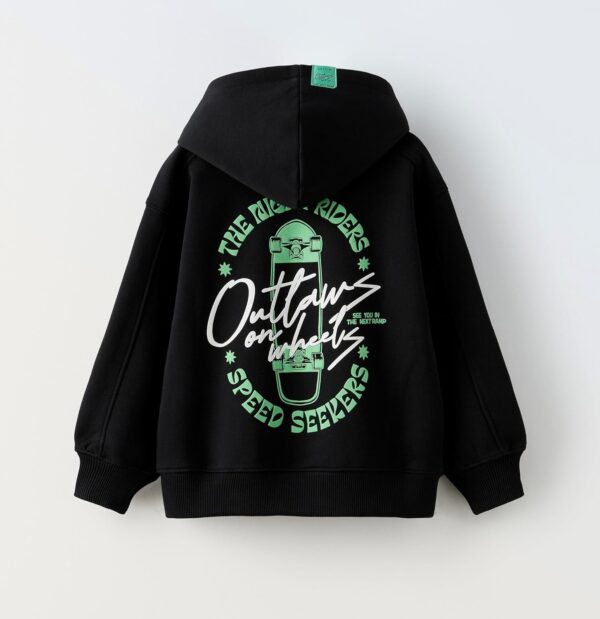 Alan Jones Clothing Boy’s Cotton Hooded Printed Oversize…
