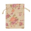 LifeKrafts Linen Jute Pouches | Purple Floral | 10x10cm…