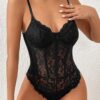 Softwrap Women’s Floral Lace Sheer Mesh Corset Bodysuit…
