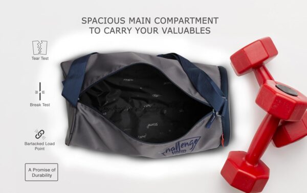 Sfane Sports Gym Bags (Grey & Blue)