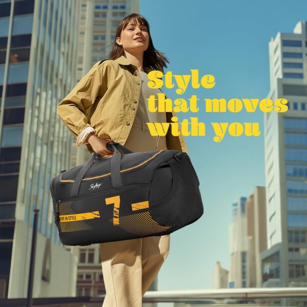 Skybags Polyester Stride 52Cm Gym Duffle Bag for Men and…