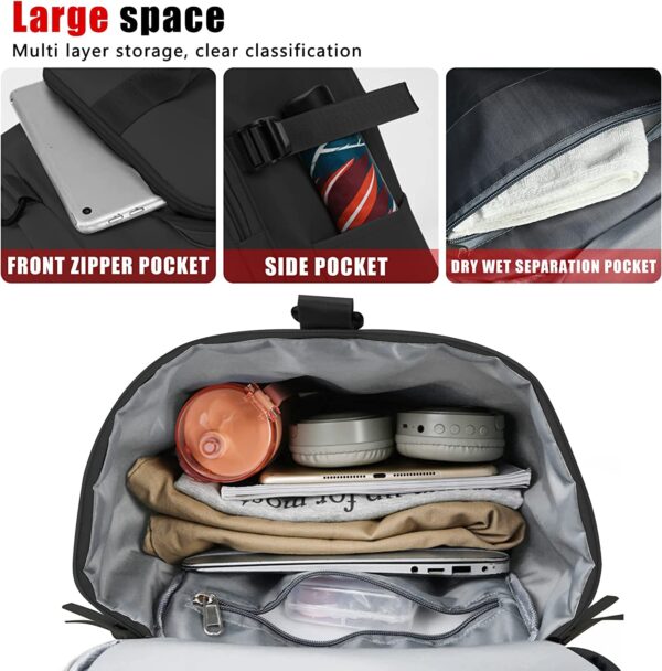 LATIQ MART 3-in-1 Sports Duffel Backpack Gym Bag for Men…