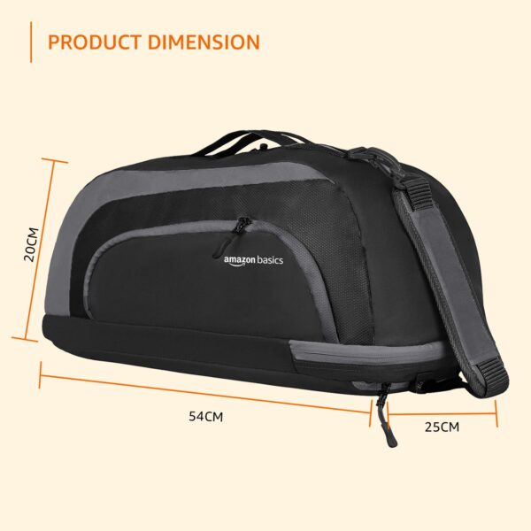 Amazon Basics Polyester Gym Duffle Bag with Shoe…