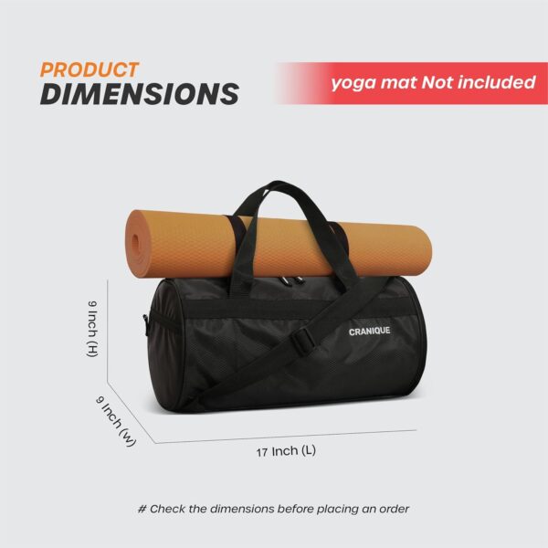 Cranique Duffle Gym Bag with Shoe Compartment & Yoga Mat…