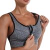 Dress Cici Womens Sports Yoga Bra Zip Front Sports Bra