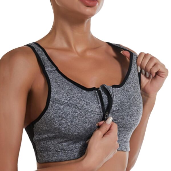 Dress Cici Womens Sports Yoga Bra Zip Front Sports Bra