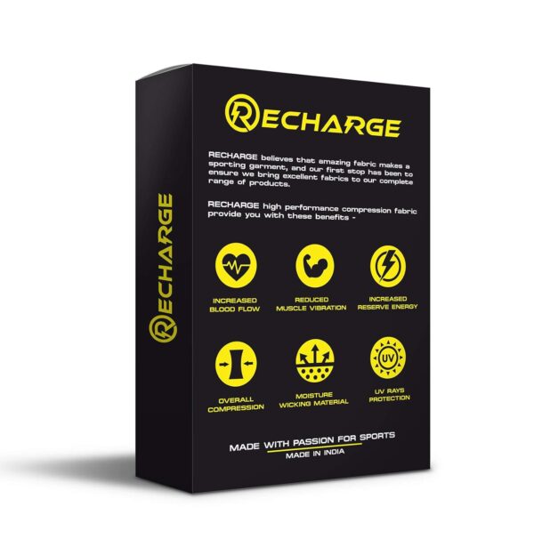 Recharge Men Polyester Compression Sports Shorts Half Tights