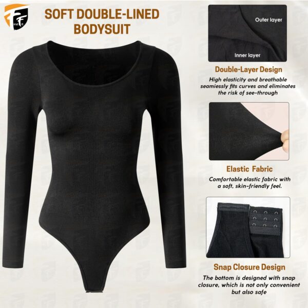 FirstFit Premium Stretchable Bodysuit for Women Thong…
