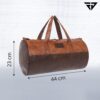 Fur Jaden Tan Leatherette Gym Bag for Men Women Boys…