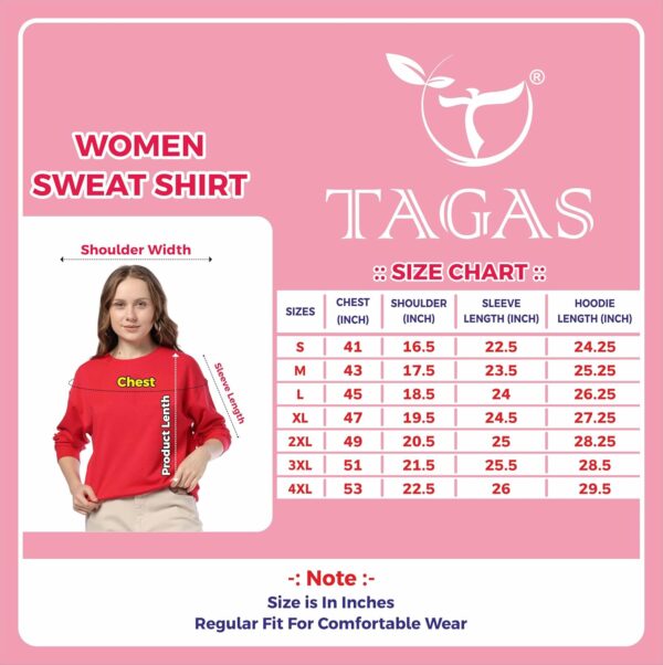 TAGAS Women’s Sweatshirt| Jumper Women Winter Wear|…