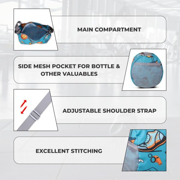 Nivia Multi-Coloured Gym Bag /11 LTR Duffle Bag/Fitness…