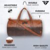 Fur Jaden Tan Leatherette Gym Bag for Men Women Boys…