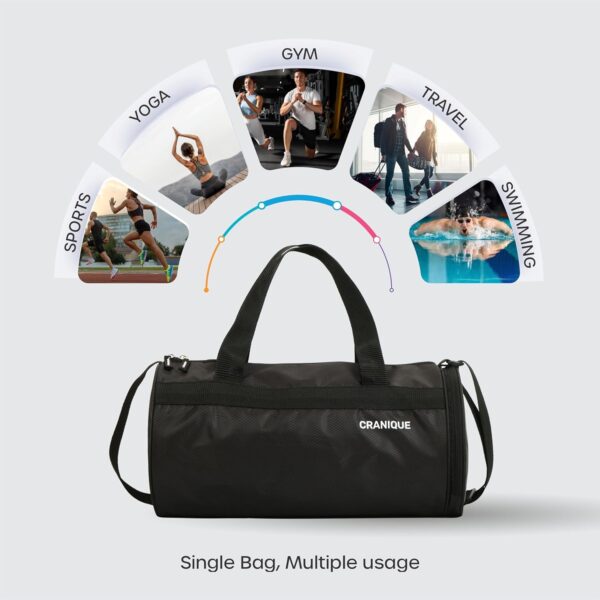 Cranique Duffle Gym Bag with Shoe Compartment & Yoga Mat…