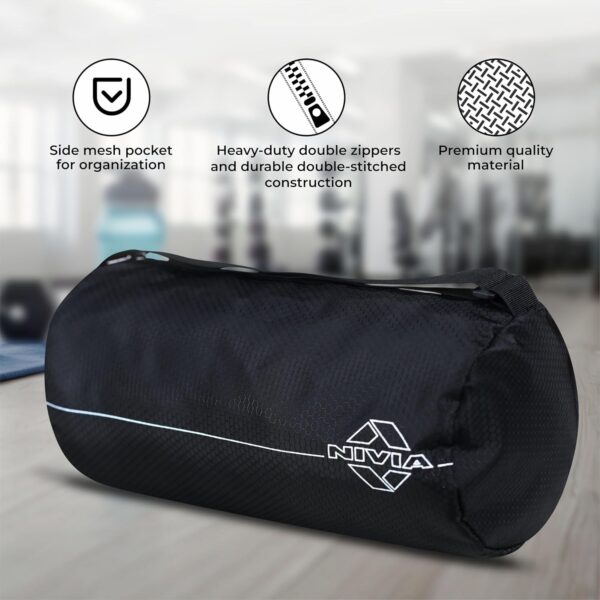 NIVIA Basic Duffle Polyester Bag for Men & Women, Gym…