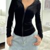 SYYNCRO Women’s Western Long Sleeve Cute velvat Jacket…