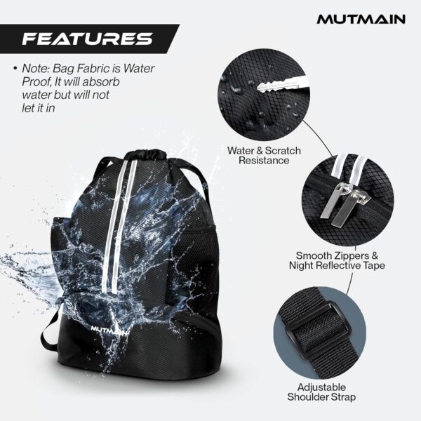 MUTMAIN Basketball Drawstring Bag for Men and Women…
