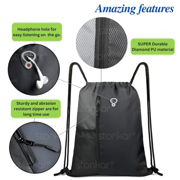 STONKAR ActiveFit Drawstring Bag | Gym and String…