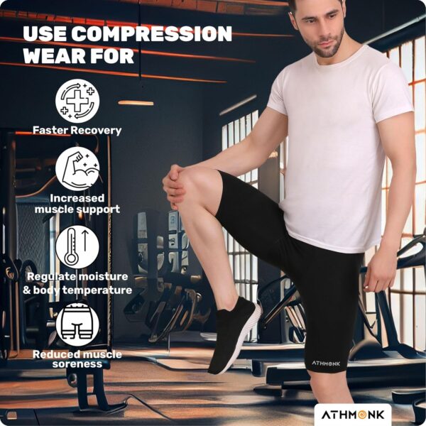 Athmonk 4-Way Lycra Compression Shorts for Men | Tight…