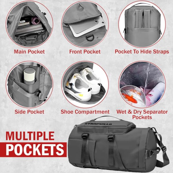STRAPVILLA Gym Bag for Men with Shoe Compartment | Gym…