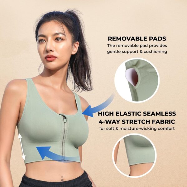 PLUMBURY Polyamide Women’s Seamless Padded High Support…