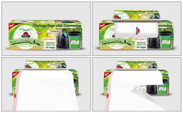 Shalimar Premium Drawstring Garbage Bags (Lavender…