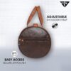 Fur Jaden Tan Leatherette Gym Bag for Men Women Boys…