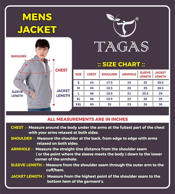 TAGAS Men’s Regular Jacket Fit For Casual Wear ||…