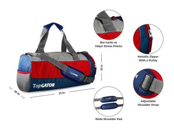 Topgator Polyester 10 inches Soft Gym Bag with Shoes…