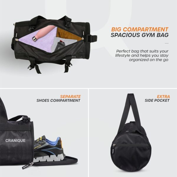 Cranique Duffle Gym Bag with Shoe Compartment & Yoga Mat…