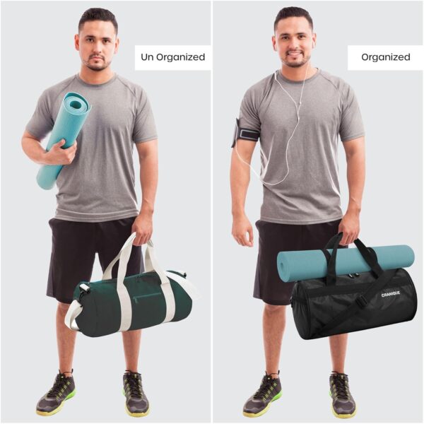 Cranique Duffle Gym Bag with Shoe Compartment & Yoga Mat…