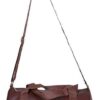 ALLIEDSALES Brown Leather Gym Bag SG-61