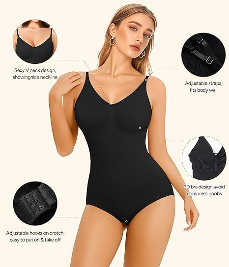 Suicune Women’s Shapewear Bodysuit Tummy Control Body…
