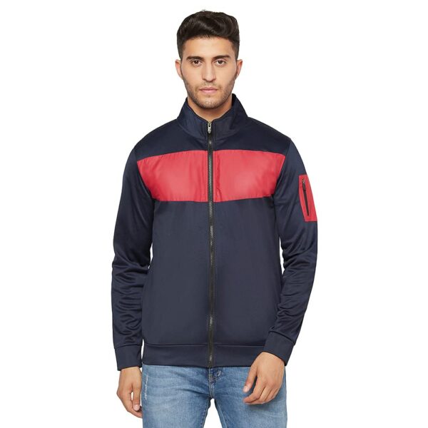 Glito Mens Zip Top Polyester Full Sleeves High Neck…