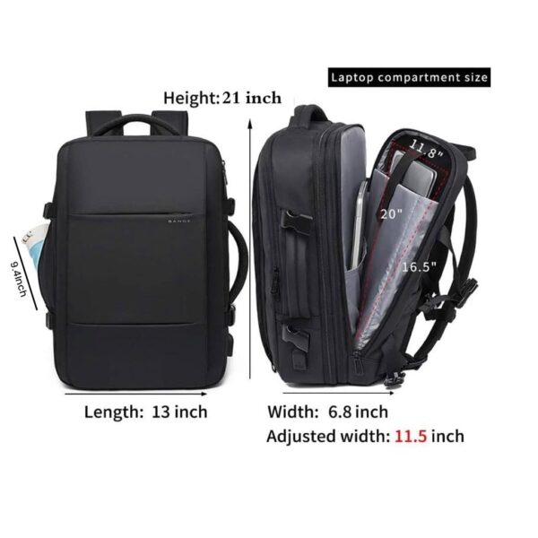 TECPHILE Bange Expandable Laptop Backpack – Anti-Theft…