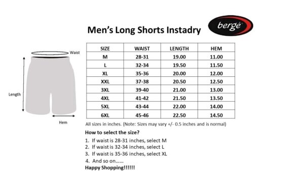 Berge’ Men’s Instadry Dryfit Polyester Lightweight Soft…