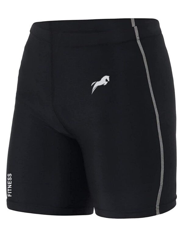 JUST RIDER Men’s Compression Sports Shorts Half Tights Black