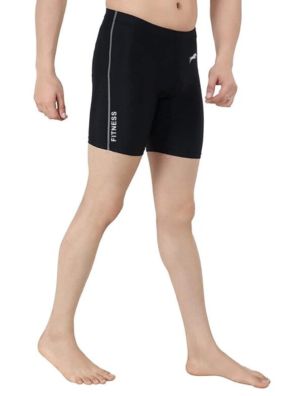 JUST RIDER Men’s Compression Sports Shorts Half Tights Black