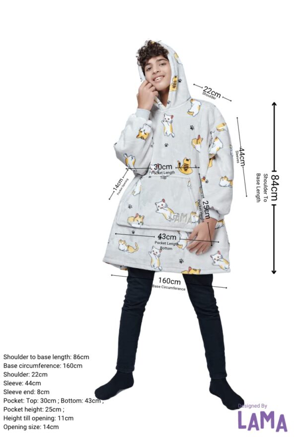 Lama Hoodie Blanket for Kids | Premium Wearable Sherpa…