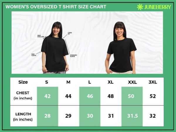 JUNEBERRY 100% Pure Cotton Oversized Loose Baggy Fit…