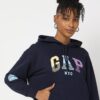 GAP Womens Regular Fit Solid Full Sleeves Hooded Sweatshirt