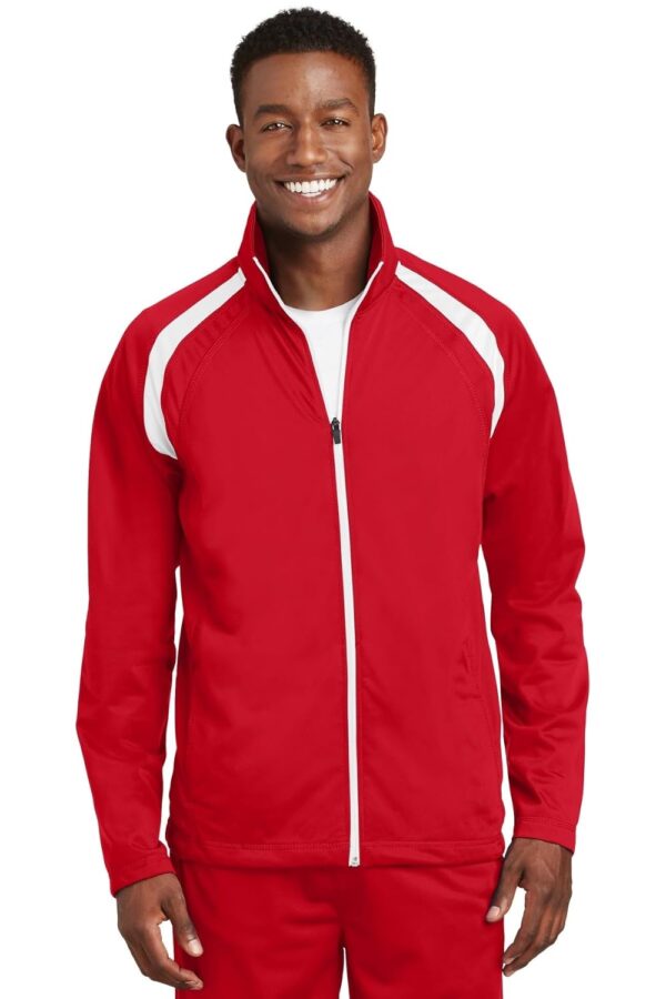 Sport-Tek Tricot Track Jacket. JST90, Black/Black, X-Large