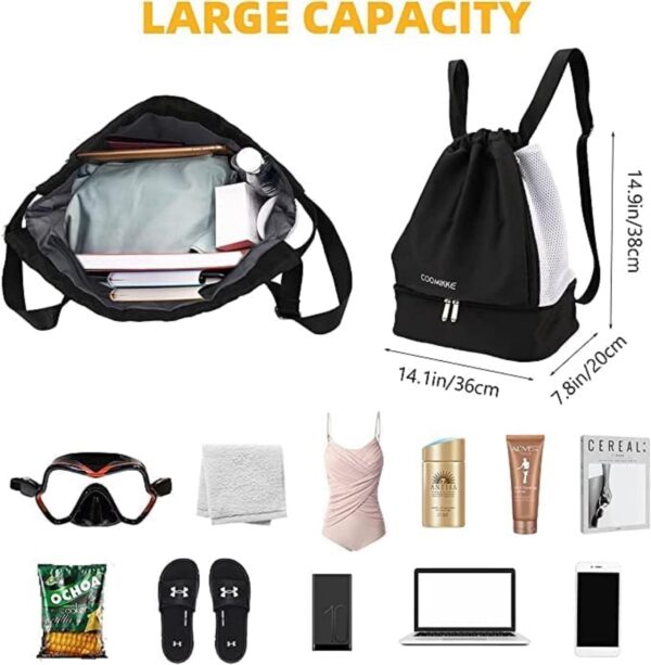 Handcuffs Drawstring Backpack Casual Sports Bag For Men…